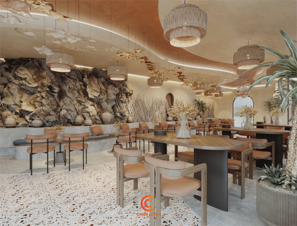 C-ONE THIẾT KẾ NỘI THẤT QUÁN COFFEE ĐỊA TRUNG HẢI